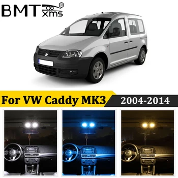 BMTxms 13Pcs Automobilio LED Interjero Žemėlapis Dome Light Licencijos numerio ženklo Žibintas Rinkinys Canbus Volkswagen VW Caddy MK3 MKIII 2004-