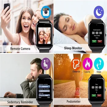 2020 Naują Atvykimo Metalo Dirželis Smart Žiūrėti Z60 Bluetooth Riešo Smartwatch Paramos Sim TF Kortelę 