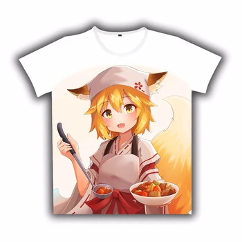 Anime T-shirt Sewayaki Kitsune nr. Senko-san Naudinga Fox Senko-san Cosplay Balti trumpomis Rankovėmis Tee Unisex Atsitiktinis Vasaros Viršūnes