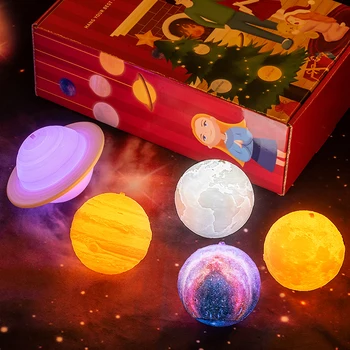 Kalėdų Eglutės Kabantys Žibintai Apdailos Lempos 3D Atspausdintas Lempos Planetos Šviesos Galaxy Naktį Mėnulio Šviesos Lempos Novedades