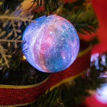Kalėdų Eglutės Kabantys Žibintai Apdailos Lempos 3D Atspausdintas Lempos Planetos Šviesos Galaxy Naktį Mėnulio Šviesos Lempos Novedades