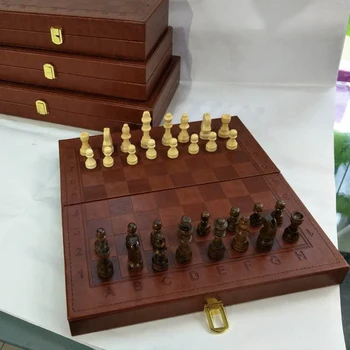 Europos ir Amerikos Sprogimo Modelių Klasikinių Kabrioleto Odos Dėžutė Šachmatų 29.4x14.5x5.4cm