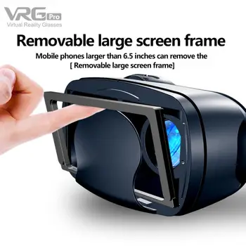 Juoda VRG Pro 3D VR Virtualios Realybės Akiniai viso Ekrano Vaizdo Plataus Kampo VR Akinius Langelį 5 Iki 7 Colių Smartfon, Akiniai
