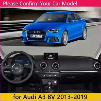 Audi A3 8V 2013 2016 2017 2018 2019 neslystantis prietaisų Skydelio Kilimėlis Padengti Trinkelėmis Saulės Pavėsyje Dashmat Kilimų Reikmenys S-line