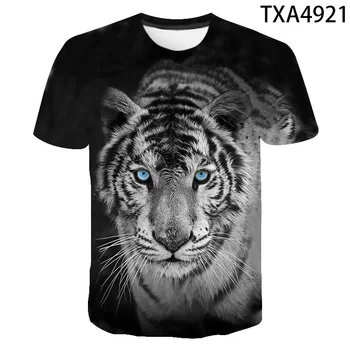 Tigras 3D Marškinėliai Vyrams, Moterims, Vaikams, Vasaros Mados trumpomis Rankovėmis Atspausdintas Gyvūnų T-Shirt Kietas Viršūnes Tees Berniukas, Mergaitė, Vaikams Drabužiai