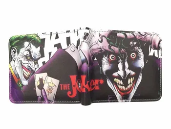 Piniginė Piniginės Animacinių, Anime Filmų Jokers Spausdinti Piniginė PU Odos Kortelės Pinigų Maišus Įdomus Joker Trumpas Piniginės