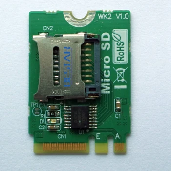 M2 NGFF Klavišą A+E Micro SD SDHC SDXC TF Card Reader T-Flash M. 2 A. E Adapteris WK2