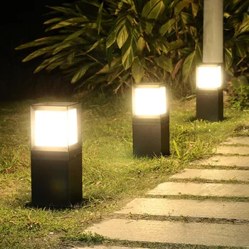 Thrisdar E27 Vandeniui LED Sodo Vejos Lempos Šiuolaikinės Kelias Skiltis Ramstis Šviesos Lauko Villa Kraštovaizdžio Vejos Bollard šviesos