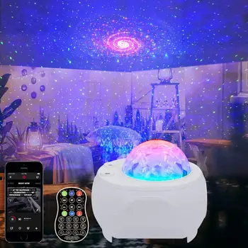 2020 Naujas Spalvingas Žvaigždėtas Dangus Galaxy Projektoriaus Valdymas Balsu Muzikos Grotuvas LED Šviesos Naktį