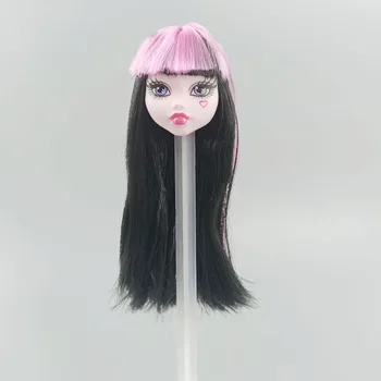 1/6 BJD Doll Galvos Monster High Lėlės makiažas Vadovai Monstras Lėlės, Minkšti Plastikiniai PASIDARYK pats Žaislą sudaro Lėlės Galvą su Ilgų Plaukų Perukas