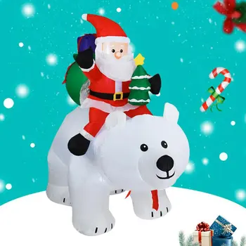 210cm Milžinišką Kalėdų Senelis LED Apšviesta Pripučiami Žaislai, Kalėdų Rekvizitas, Gimtadienis, Vestuvės, Žaislų, Vejos Kieme Lauko Apdaila