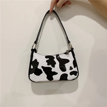 Mados karvė modelis moterų rankinės dizaineris pečių krepšiai, prabangos patentų pu odos krepšys lady mažos piniginės moterų entire