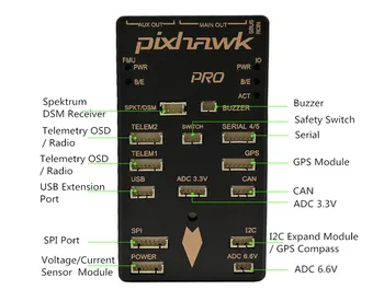 Pixhawk 2.4.8 PX4 32Bit APM Skrydžio duomenų Valdytojas w/ Anti-vibracijos Plokštės I2C Valdybos Buzzer Nustatyti RC MultiRotor RC Drone Quadcopter
