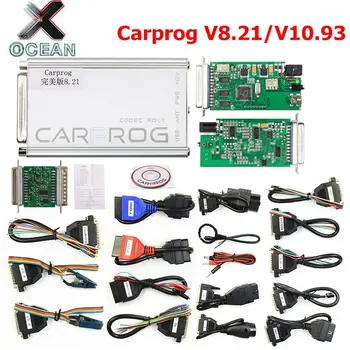 Tobula Internetinė Carprog FW V8.21 V10.93, Pilnas Komplektas Auto Remonto Įrankių Automobilių Prog 8.21/10.93 oro Pagalvė, Radijas/Dash/EKIU Programuotojas