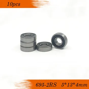 10vnt 695-2RS 5X13X4mm CGR15 plieno, gumos sandarios miniatiūriniai rutuliniai guoliai 695RS 5*13*4 mm