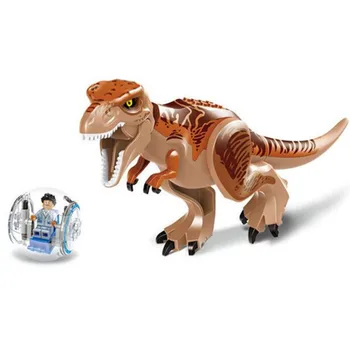 79151 Juros periodo Pasaulio 2 Dinozaurų Tyrannosaurs Rex Blokai Apšviesti Paveikslas Modelis, Žaislai Vaikams Suderinama miestas
