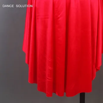 Naujas Atvykimo Raudona satino ir akių suknelė baleto šokių suaugusiųjų Lyrinis, Šiuolaikinio šokio kostiumai 11 dydžių 19610