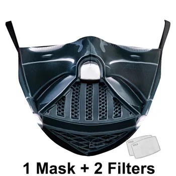 Didelis Įvykis Suaugusiųjų Didelė Burna 3D Atspausdintas Veido Audinio MasksSkull Daugkartinio naudojimo Plaunamas Kaukės Įrodymas MaskPM2.5 Filtras Spausdinimo burną