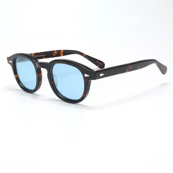 2020 m. Derliaus poliarizuotos šviesos akiniai nuo saulės šviesa geltona žalia progresiniai akiniai nuo saulės vyrams, moterims UV400 saulė stiklo Johnny Depp stilius
