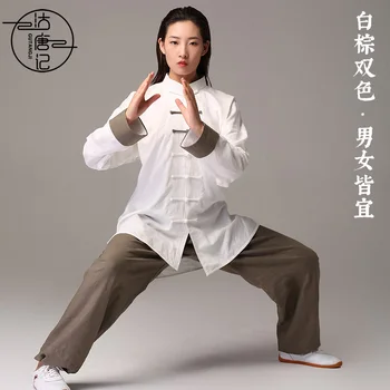 Moterims Tai Chi Kungfu Uniformas Keteros Tradicinę Lino Prarasti Pločio Kojų Jogos Ziajać Palaidinukė Atsitiktinis Kovos Menų Meditacija Rinkinys