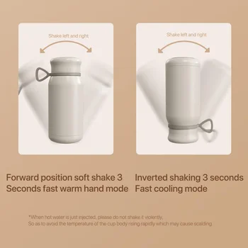 350ml smart nuolat šilta ranka taurės nerūdijančio plieno smart puodelis termosas gali šilumos besiūlių 304 linijinės termosas smart taurė
