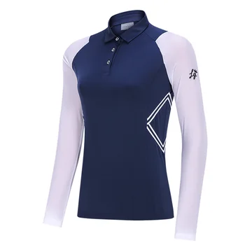 Golfo Drabužiai Royal Blue Marškinėliai Balti Varpas Nuosėdos Anti-Ultravioletinių Spindulių Sugeria Drėgmę Ir Greitai Džiūstantys