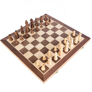 40cm Mediniai Skambėjusi Tarptautinio Šachmatų Gabalas su Magnetinių Šeimos Žaidimai Vaikams Šachmatų Lenta Nustatyti Pasaulio Šachmatų Žaidimai