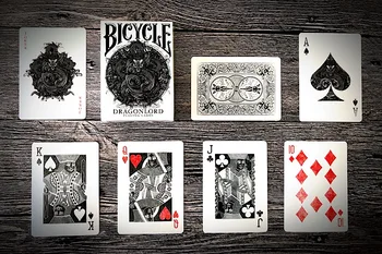 Dviračių DragonLord Baltos Kortos Dragon Deck Pokerio Dydžio USPCC Užsakymą Limited Edition Magija, Kortų Žaidimai, Magija Gudrybės Rekvizitai