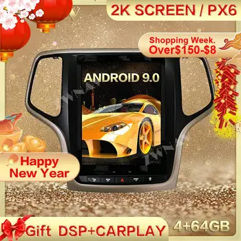 PX6 DSP Carplay Tesla ekranas Android 9.0 Automobilio Multimedijos Grotuvas JEEP Grand Cherokee 2012-2018 GPS Radijas Auto stereo galvos vienetas