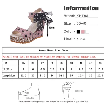 Moterų Sandalai Dot Bowknot Dizaino Platforma Pleišto Moterų Atsitiktinis Aukštos Vis Batai Ponios Mados Čiurnos Dirželis Atidaryti Tne Sandalai
