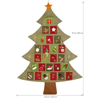 Kabo Kalėdinis Advento Kalendorius Countdown Kalėdų Eglutė Kalėdų Atgalinės Atskaitos Kalendoriaus Naujųjų Metų Kalėdų Dekoro
