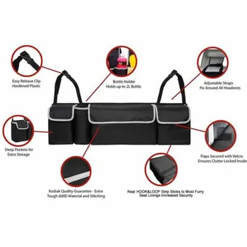 Kongyide 2020 Automobilio Galinės Sėdynės Kabinti Saugojimo Krepšys Black Multi-naudoti Saugojimo Didelės Talpos Kišenėje Formos Sėdynės atlošo Organizatoriai Krepšys