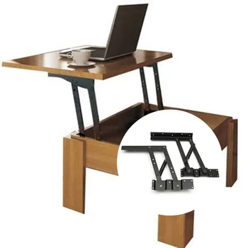 2vnt Lankstymo pavasario arbatos stalo, lankstai baldų stoglangis mechanizmas aparatūros kėlimo rėmo kavos kompiuterio stalo rėmas