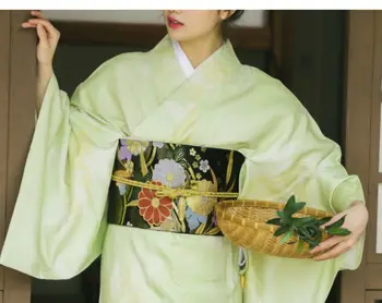 2019 Rankų darbo Japoniško stiliaus Originalus Kimono Priedai gėlių spausdinti Juosmens Diržas