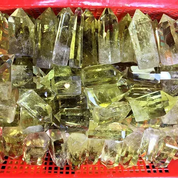 Natūralus geltonas kristalas kvarco kristalo taško bokštas vieno taško kvarco kristalo obeliskus gydyti kristalų, brangakmenių