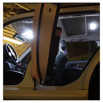 17pcs Balta Canbus Automobilį, LED Interjero Šviesos Licenciją Plokštelės Lemputes Rinkinio Tinka Cadillac SRX 2010-2013 m. m. m. 2016 m. Žemėlapį Kupolo Žibintas