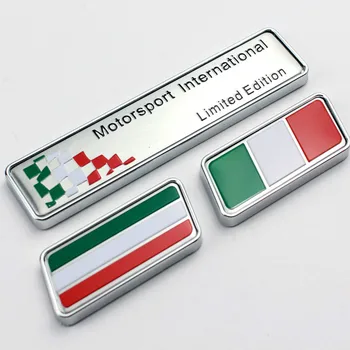 1 VNT 3D Italija Motorsport International Limited Edition automobilio emblema italijos vėliava sparnas automobilių lipdukai, Automobilių apdailos Stilius