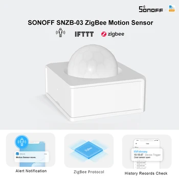 SONOFF Smart Signalizacija, Komplektas, SONOFF Zigbee Tilto Stebulės Vartai / Durų Daviklis / Temperatūros ir Drėgmės Jutiklis / PIR Judesio Jutiklis