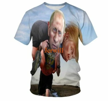 T-Shirt Putinas Koziris Tatuiruotės Vladimiras Kapitalizmas Rusijoje Naujos Spausdinti Marškinėlius Mens