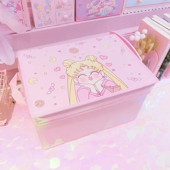 Anime Sailor Moon Melodija Veiksmų Skaičius, Desktop Storage Box 5213 Vandeniui Apatiniai, Kelnaitės, Kojinės, Sulankstomas Organizatorius