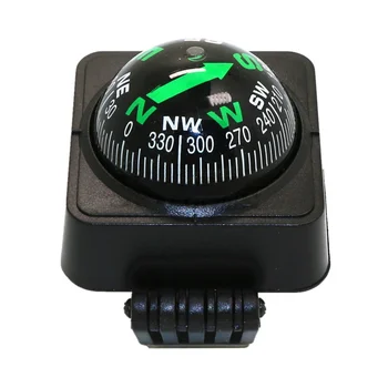 Lauko nešiojamas mini automobilių kompasas Vadovas kamuolys Reguliuojamas kampas kompasas didelis kiekis