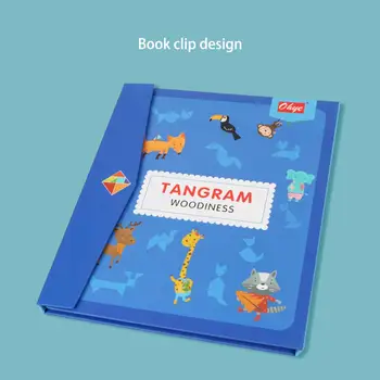 Dėlionės Knygos Magnetinio Tangram Mediniai Vaikai Montessori Švietimo Žaislai Vaikams Mokytis Protingas 