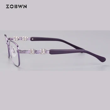 Karšto pardavimo Mados akiniai moterų akmens kryptimi deimantų Prekės dizaineris akiniai moterų rėmo Trumparegystė Akinius Prescrioption Optinis