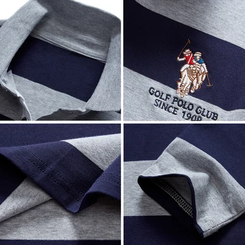 Vyrų Polo Marškinėliai 2020 Naują Atvykimo Rudenį Aukštos Kokybės Siuvinėjimo Polo Marškinėliai Atsitiktinis Polo Marškinėliai vyriški Ilgio rankovėmis polo marškinėliai polo