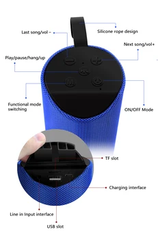 TG113 portable bluetooth speaker lauko belaidės mini 3D speaker 10W stereo, muzikos centras, parama FM USB TFcard bass box