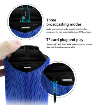 TG113 portable bluetooth speaker lauko belaidės mini 3D speaker 10W stereo, muzikos centras, parama FM USB TFcard bass box