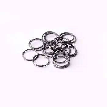 100VNT 15mm juoda /nikelis /rose gold colorkey žiedas, raktas, grandinė, sagtis, 