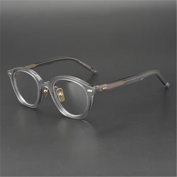 Derliaus Kokybės Acetato akinių rėmeliai OG Leeds daugiakampio akiniai moterys vyrai originalo langelyje atveju recepto objektyvas