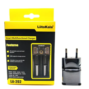 LiitoKala lii-202 Lii-100 is-402 1.2 V, 3,7 V 3.2 V 3.85 V AA /AAA 18650 18350 26650 NiMH ar ličio baterija, 