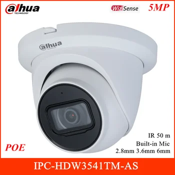 Naujausias Dahua 5MP WizSense Tinklo Kamera, Built-in Mic 2.8 3.6 mm mm 6 mm IR 50m Paramos 256G SD Kortelę ir POE IPC-HDW3541TM-KAIP